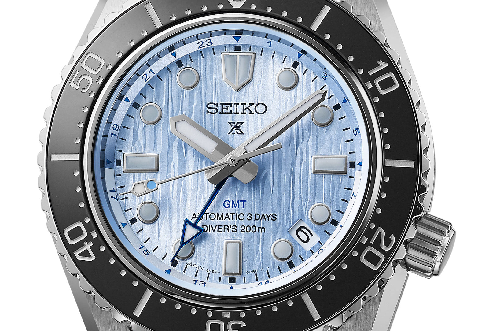  Shop Authentic Seiko Prospex Limited Edition Automatic GMT Glacier Blue Dial Silver Steel Strap Watch For Men - SPB385J1 - Luxxuri