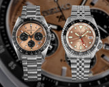  Shop Authentic Seiko 5 Sports GMT Thong Sia Limited Edition Brown Dial Silver Steel Strap Watch for Men - SSK043K1 - Luxxuri