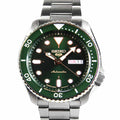 Seiko 5 Sports Automatic Analog Green Dial Silver Steel Strap Watch For Men - SRPD63K1