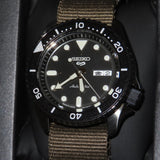  Shop Authentic Seiko 5 Sport Automatic Black Dial Green Nylon Strap Watch For Men - SRPD65K4 - Luxxuri