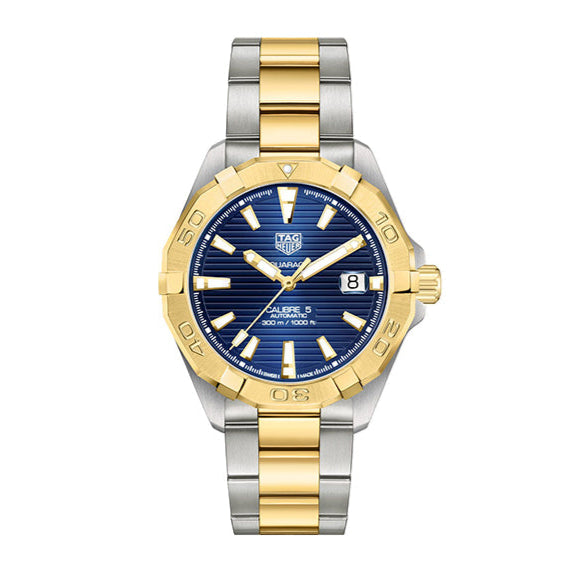 Shop Authentic Tag Heuer Aquaracer Calibre 5 Blue Dial Two Tone Steel Strap Watch for Women - WBD2120.BB0930 - Luxxuri