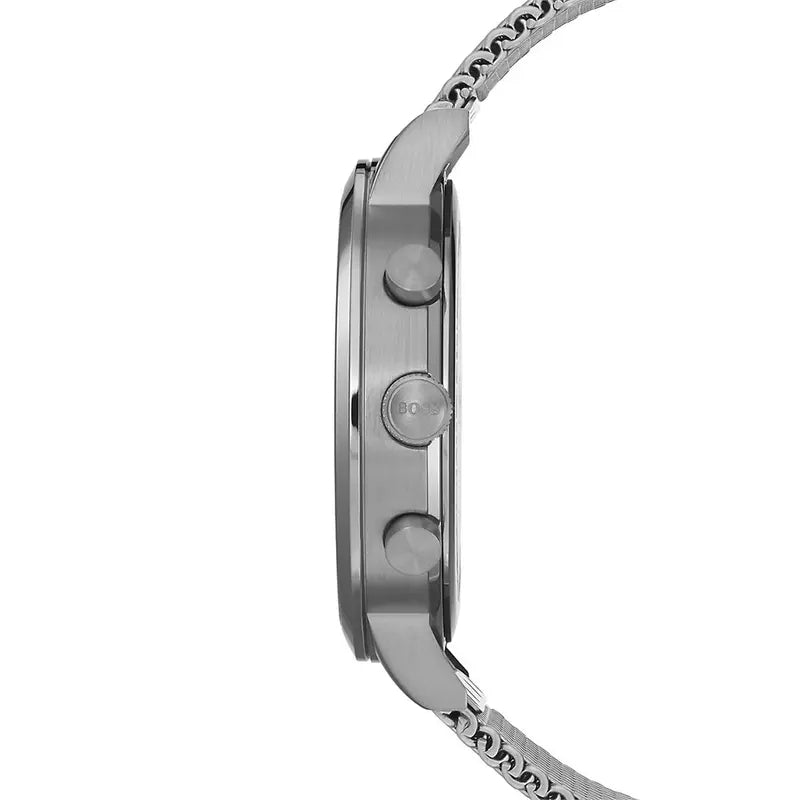 Hugo Boss Spirit Brown Dial Silver Mesh Bracelet Watch for Men - 1513694