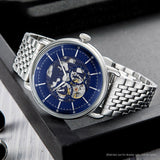  Shop Authentic Emporio Armani Aviator Multifunction Blue Dial Silver Mesh Bracelet Watch For Men - AR60024 - Luxxuri