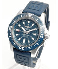  Shop Authentic Breitling Superocean 44mm Diver Pro III Special Mariner Blue Dial Blue Rubber Strap Mens Watch - Y1739316/C959 - Luxxuri