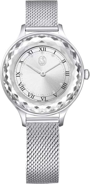  Shop Authentic Swarovski Octea Nova Silver Dial Silver Mesh Strap Watch for Women - 5650039 - Luxxuri