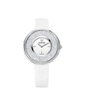  Shop Authentic Swarovski Crystalline Pure White Dial White Leather Strap Watch for Women - 5275046 - Luxxuri