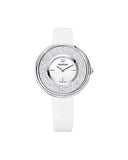  Shop Authentic Swarovski Crystalline Pure White Dial White Leather Strap Watch for Women - 5275046 - Luxxuri