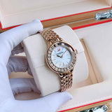  Shop Authentic Swarovski Lovely Crystals Mother of Pearl Dial Rose Gold Steel Strap Watch for Women - 5261496 - Luxxuri