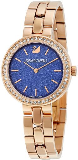 Shop Authentic Swarovski Daytime Glittering Blue Dial Rose Gold Steel Strap Watch for Women - 5182277 - Luxxuri