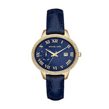  Shop Authentic Michael Kors Whitley Quartz Blue Dial Blue Leather Strap Watch For Women - MK2429 - Luxxuri
