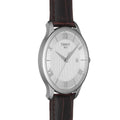Tissot T Classic Tradition Silver Dial Brown Leather Strap Watch For Men - T063.610.16.038.00