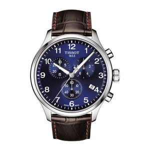  Shop Authentic Tissot Chrono XL Classic Blue Dial Brown Leather Strap Watch For Men - T116.617.16.047.00 - Luxxuri