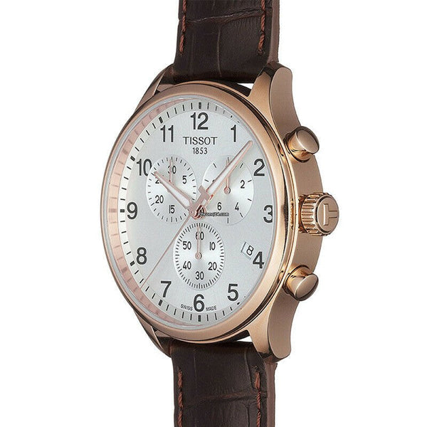  Shop Authentic Tissot Chrono XL Classic Silver Dial Brown Leather Strap Watch For Men - T116.617.36.037.00 - Luxxuri
