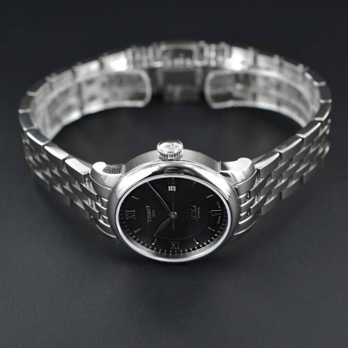  Shop Authentic Tissot Le Locle Automatic Lady Black Dial Silver Steel Strap Watch For Women - T006.207.11.058.00 - Luxxuri