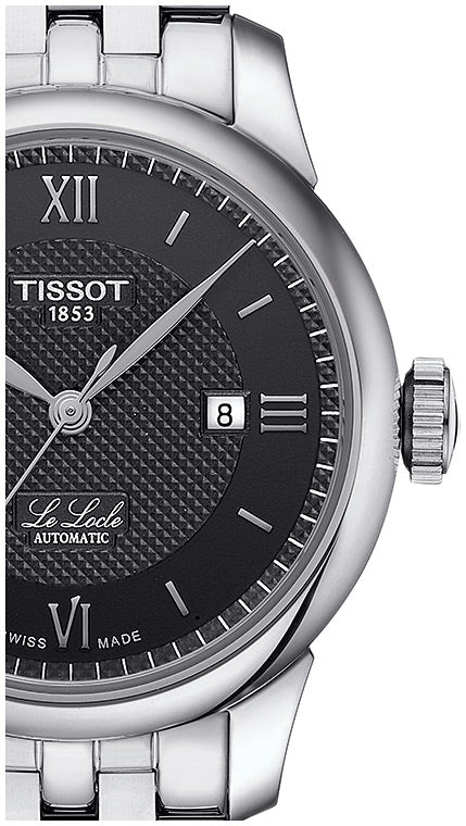  Shop Authentic Tissot Le Locle Automatic Lady Black Dial Silver Steel Strap Watch For Women - T006.207.11.058.00 - Luxxuri