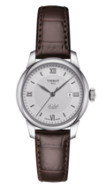  Shop Authentic Tissot T Classic Le Locle Automatic Silver Dial Brown Leather Strap Watch For Women - T006.207.16.038.00 - Luxxuri