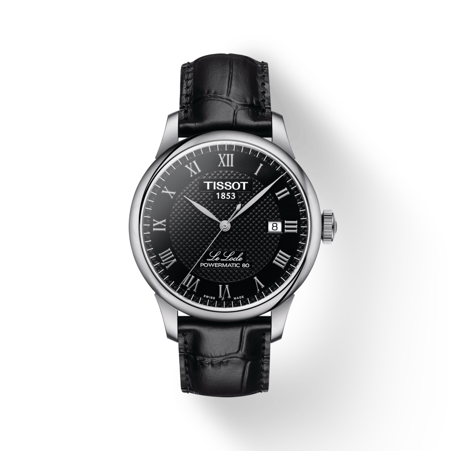  Shop Authentic Tissot Le Locle Powermatic 80 Black Dial Black Leather Strap Watch For Men - T006.407.16.053.00 - Luxxuri