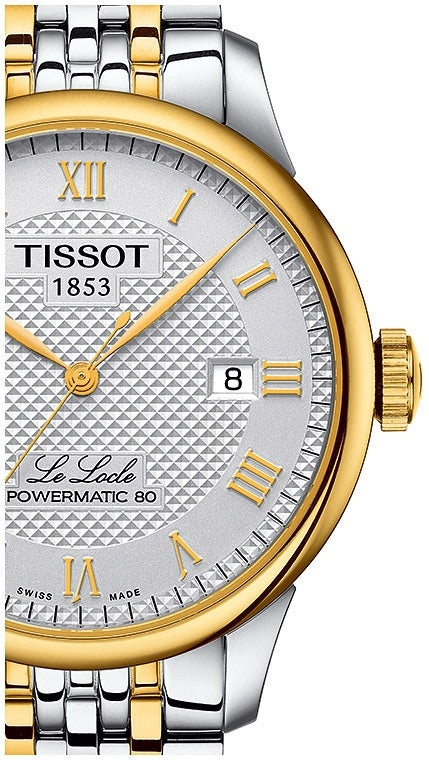  Shop Authentic Tissot Le Locle Powermatic 80 Silver Dial Two Tone Steel Strap Watch For Men - T006.407.22.033.01 - Luxxuri