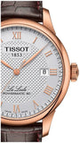  Shop Authentic Tissot Le Locle Powermatic 80 Silver Dial Brown Leather Strap Watch For Men - T006.407.36.033.00 - Luxxuri