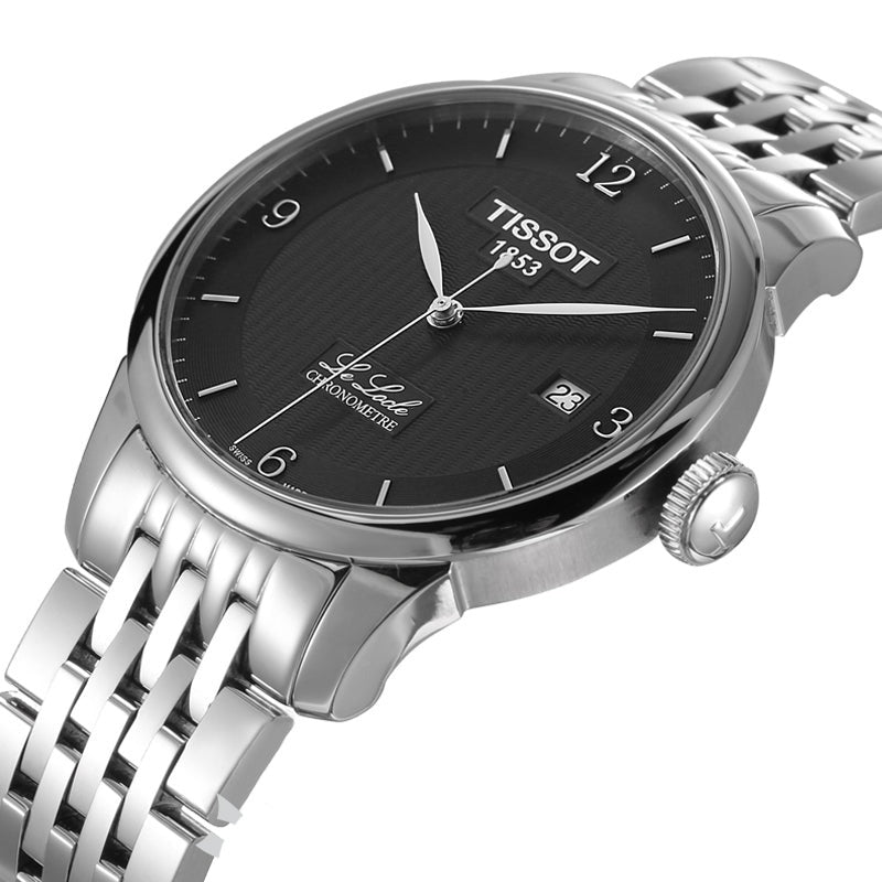  Shop Authentic Tissot Le Locle Automatic Black Dial Silver Steel Strap Watch For Men - T006.408.11.057.00 - Luxxuri