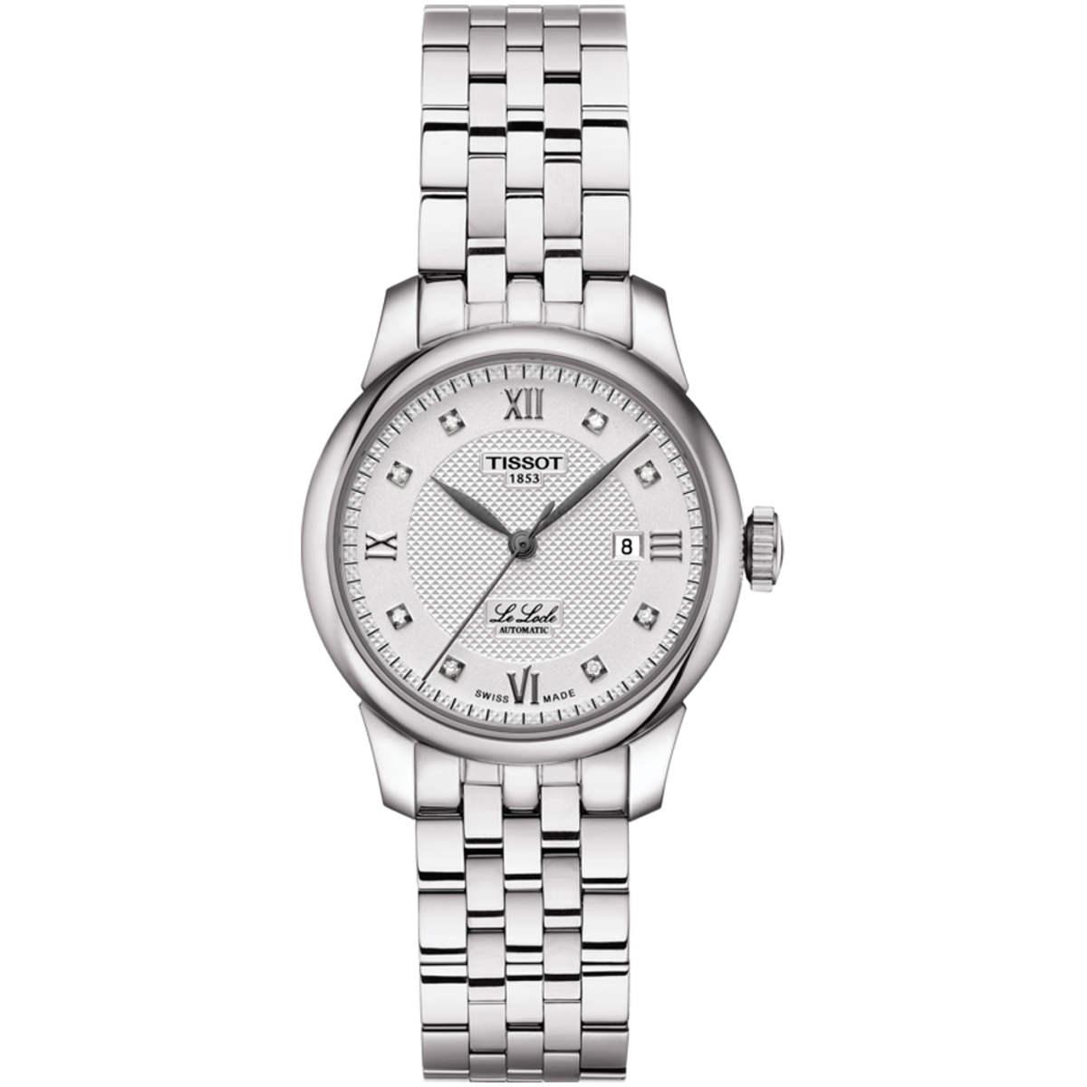  Shop Authentic Tissot Le Locle Lady Automatic Diamonds Silver Dial Silver Steel Strap Watch For Women - T006.207.11.036.00 - Luxxuri