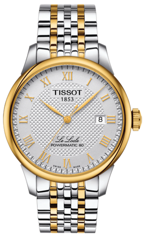  Shop Authentic Tissot T Classic Le Locle Powermatic 80 Silver Dial Two Tone Steel Strap Watch For Men - T0064072203301 - Luxxuri