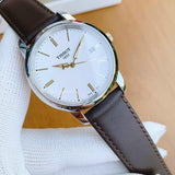  Shop Authentic Tissot T Classic Dream White Dial Brown Leather Strap Watch for Men - T033.410.26.011.01 - Luxxuri