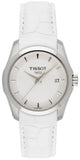  Shop Authentic Tissot Couturier Lady Silver Dial White Leather Strap Watch For Women - T035.210.16.011.00 - Luxxuri