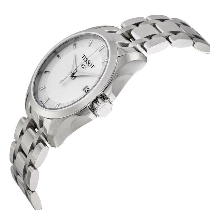  Shop Authentic Tissot T Trend Couturier White Dial Silver Steel Strap Watch For Women - T035.210.11.011.00 - Luxxuri
