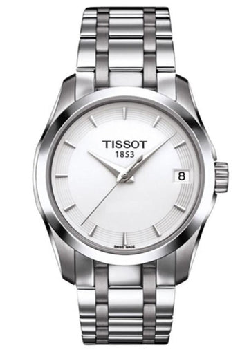  Shop Authentic Tissot T Trend Couturier White Dial Silver Steel Strap Watch For Women - T035.210.11.011.00 - Luxxuri