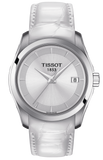  Shop Authentic Tissot Couturier Lady Silver Dial White Leather Strap Watch For Women - T035.210.16.011.00 - Luxxuri