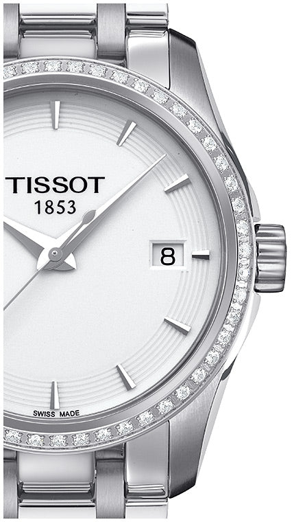  Shop Authentic Tissot T Trend Couturier Lady White Dial Watch For Women - T035.210.61.011.00 - Luxxuri