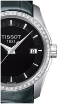  Shop Authentic Tissot T Trend Couturier Diamonds Black Dial Black Leather Strap Watch for Women - T035.210.66.051.00 - Luxxuri
