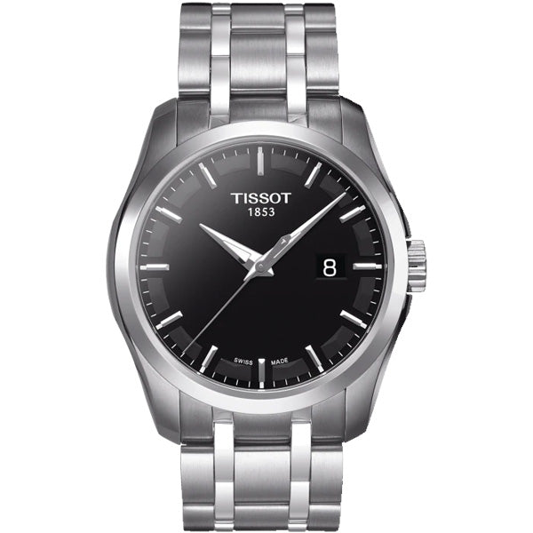  Shop Authentic Tissot T Trend Couturier Chronograph Black Dial Silver Steel Strap Watch For Men - T035.410.11.051.00 - Luxxuri