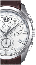  Shop Authentic Tissot Couturier Chronograph White Dial Brown Leather Strap Watch For Men - T035.617.16.031.00 - Luxxuri
