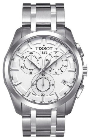  Shop Authentic Tissot T Classic Couturier Chronograph White Dial Silver Steel Strap Watch For Men - T101.617.11.031.00 - Luxxuri