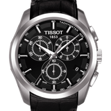  Shop Authentic Tissot T Classic Couturier Chronograph Black Dial Black Leather Strap Watch For Men - T035.617.16.051.00 - Luxxuri