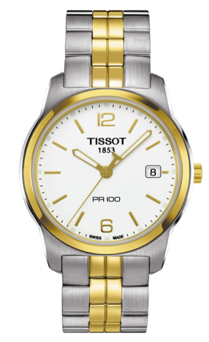  Shop Authentic Tissot T Classic PR100 White Dial Two Tone Steel Strap Watch For Women - T049.210.22.032.00 - Luxxuri