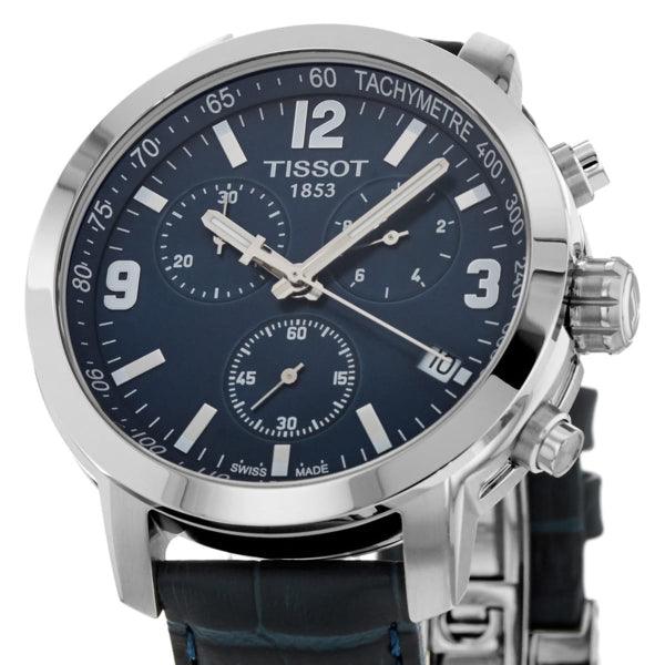  Shop Authentic Tissot PRC 200 Chronograph Blue Dial Blue Leather Strap Watch For Men - T055.417.16.047.00 - Luxxuri