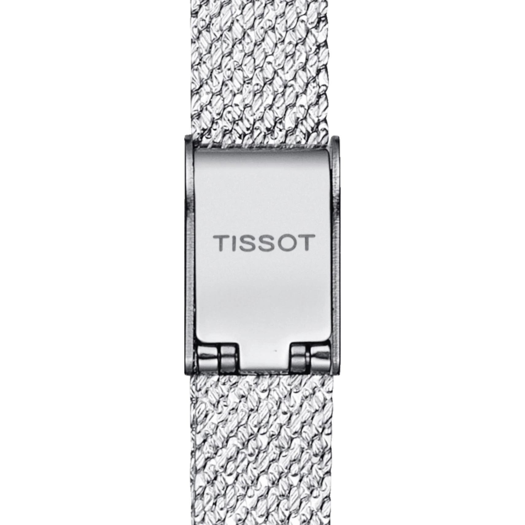 Tissot Lovely Square Silver Dial Silver Mesh Bracelet Watch For Women - T058.109.11.036.00