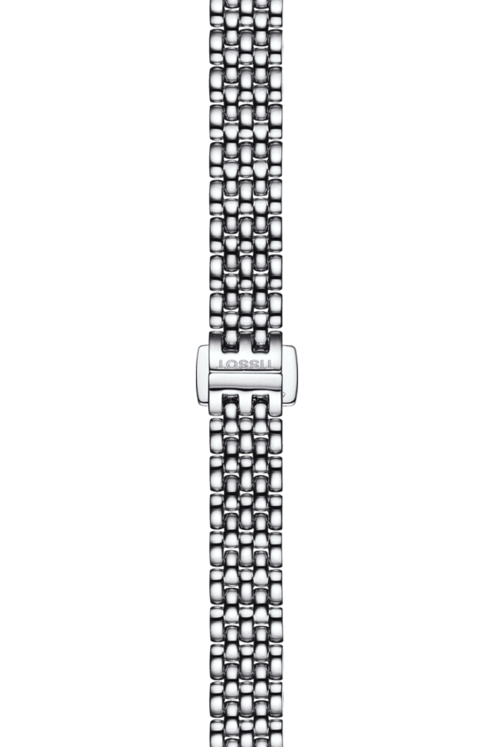 Tissot T Lady Lovely Black Dial Silver Steel Strap Watch For Women - T058.009.11.051.00