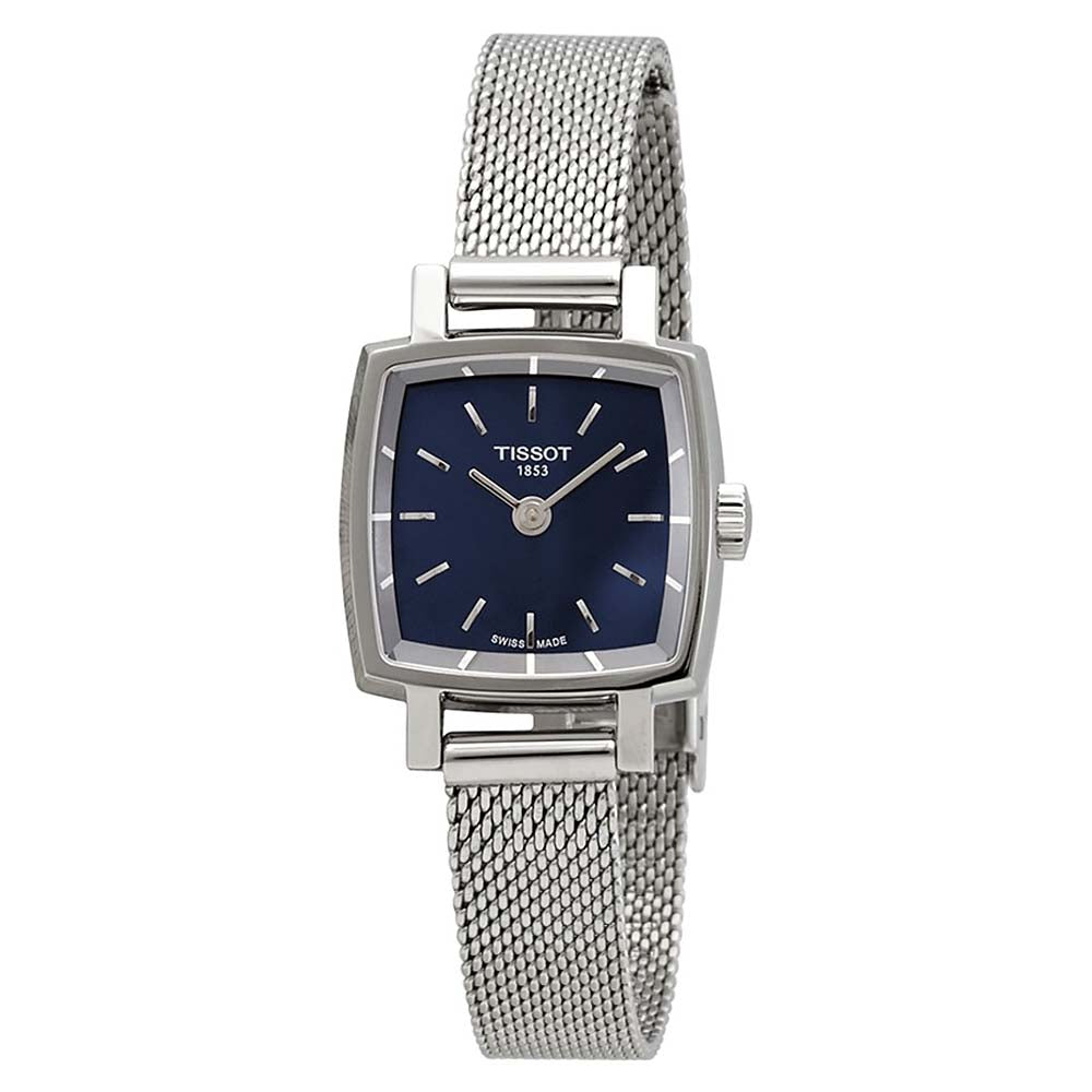  Shop Authentic Tissot Lovely Square Blue Dial Silver Mesh Bracelet Watch For Women - T058.109.11.041.00 - Luxxuri