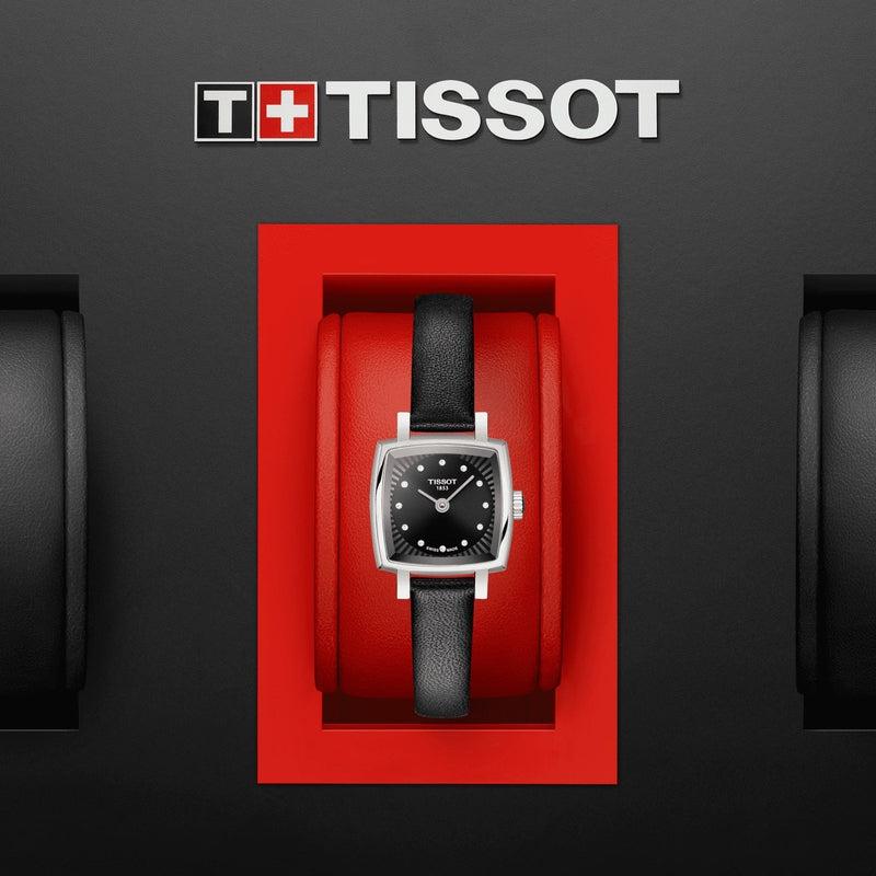  Shop Authentic Tissot Lovely Square Quartz Diamonds Black Dial Black Leather Strap Watch For Women - T058.109.16.056.00 - Luxxuri