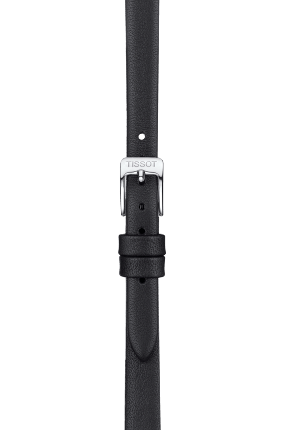 Tissot Lovely Square Quartz Diamonds Black Dial Black Leather Strap Watch For Women - T058.109.16.056.00