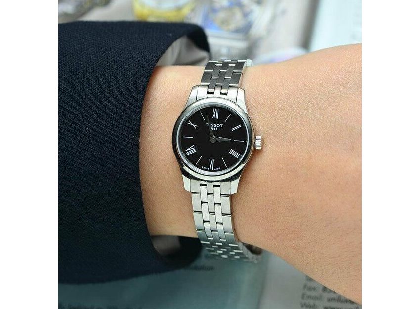  Shop Authentic Tissot T Classic Tradition 5.5 Lady Black Dial Watch For Women - T063.009.11.058.00 - Luxxuri