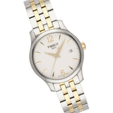  Shop Authentic Tissot T Classic Tradition White Dial Two Tone Mesh Bracelet Watch for Women - T063.210.22.037.00 - Luxxuri
