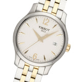  Shop Authentic Tissot T Classic Tradition White Dial Two Tone Mesh Bracelet Watch for Women - T063.210.22.037.00 - Luxxuri