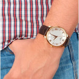  Shop Authentic Tissot T Classic Tradition Silver Dial Brown Leather Strap Watch For Men - T063.610.36.038.00 - Luxxuri