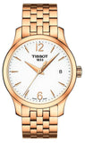  Shop Authentic Tissot T Classic Tradition Lady White Dial Rose Gold Steel Strap Watch for Women - T063.210.33.037.00 - Luxxuri