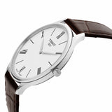  Shop Authentic Tissot T Classic Tradition 5.5 Quartz White Dial Brown Leather Strap Watch For Men - T063.409.16.018.00 - Luxxuri